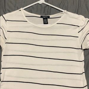 White and black crop top